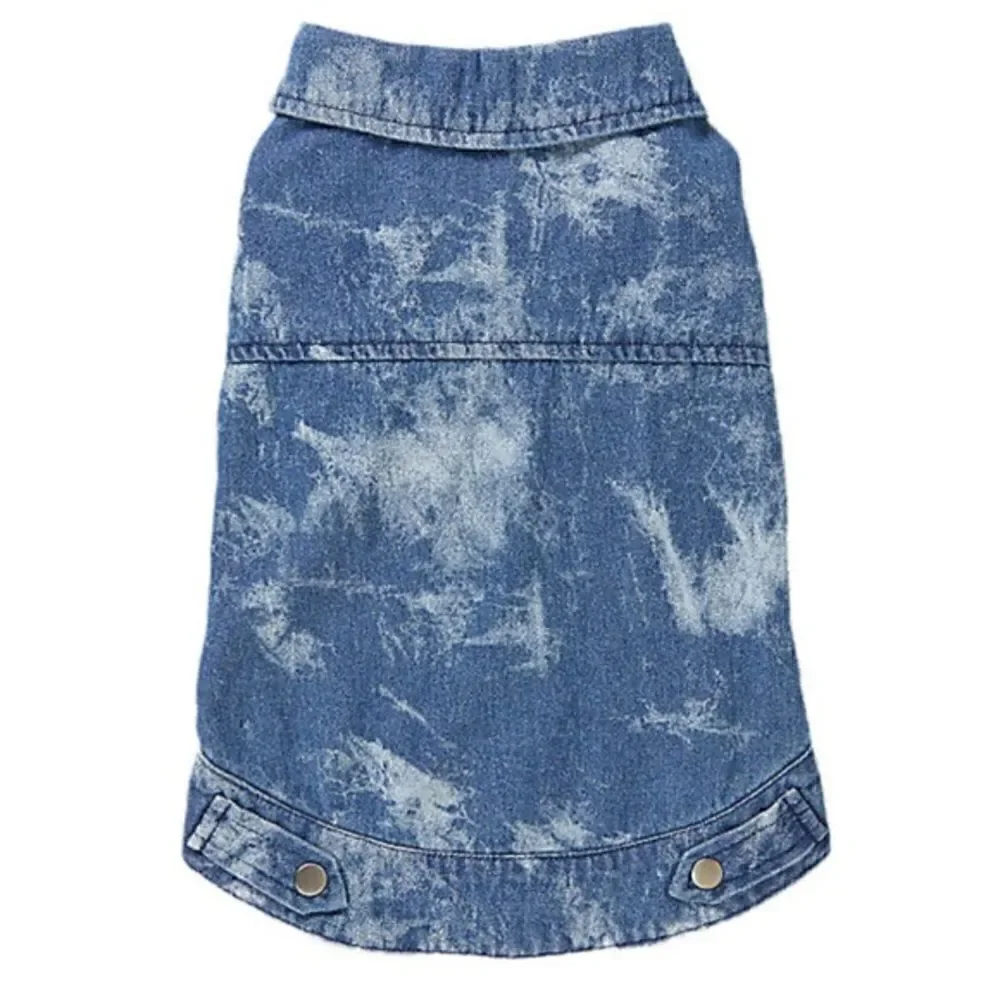 Top Paw Brand Dog Denim Jacket Short Sleeve